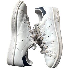 Adidas Stan Smith Originals White Dark Blue Sneakers  Mens 4.5 Womens 5.5